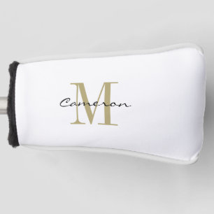 Gold Monogram Initial und Name Personalisiert Golf Headcover