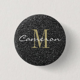 Gold Monogram Initial und Name Sandpaper Button