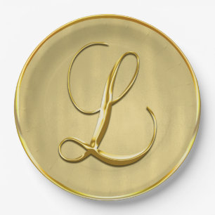 Gold Monogram L Wedding Custom Monogram Weddings Pappteller