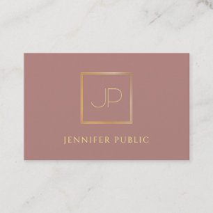 Gold Monogram Modern Template Beruflich Luxus Visitenkarte