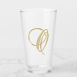 Gold Monogram O Glas