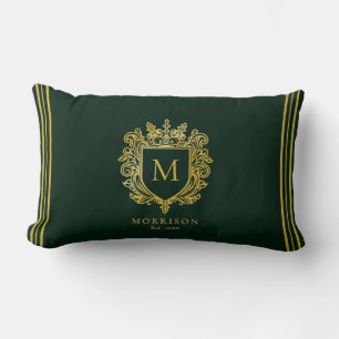 Gold Monogram Wappen Lendenkissen