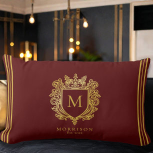 Gold Monogram Wappen Lendenkissen