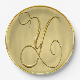 Gold Monogram Y Wedding Custom Monogram Weddings Pappteller
