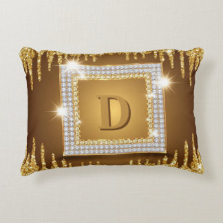 ✨ Gold Monogramm Anfangsbuchstabe Benutzerdefinier Dekokissen