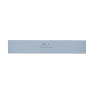 Gold Monogramm-Bauchband   Hochzeitsumschlag Einladungsbanderole