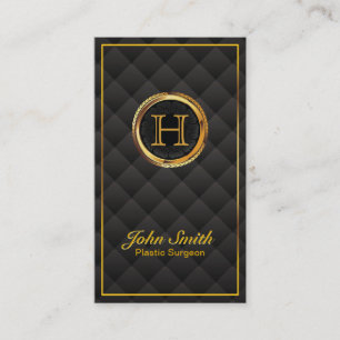 Gold Monogramm Plastikchirurgen-Visitenkarte Visitenkarte