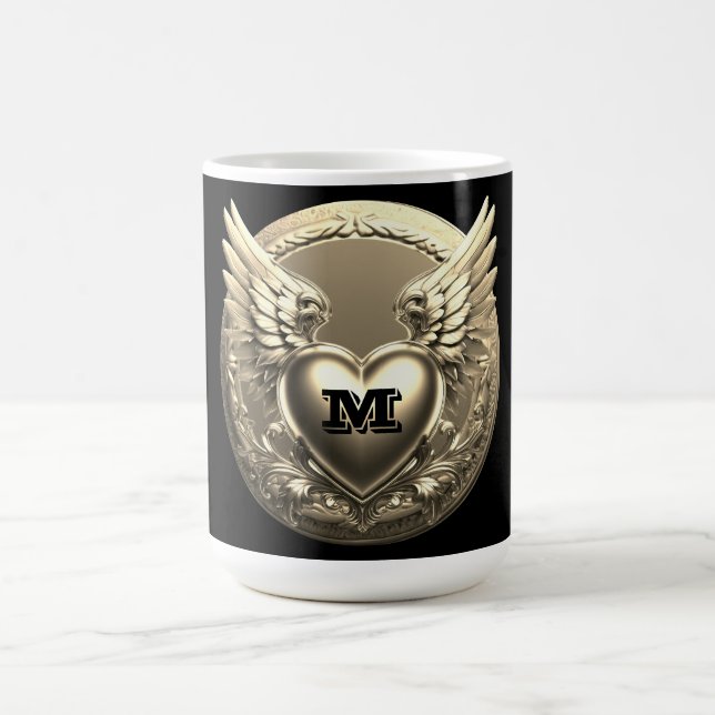 Gold Monogramm Vorlage  Kaffeetasse (Mittel)