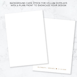 Gold Monogramm weißer Hintergrund für Vellum Overl Einladung