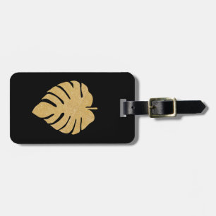 Gold Monstera Print Gepäckanhänger