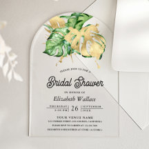 Gold Monstera Tropische Palme Junggesellinnenabsch