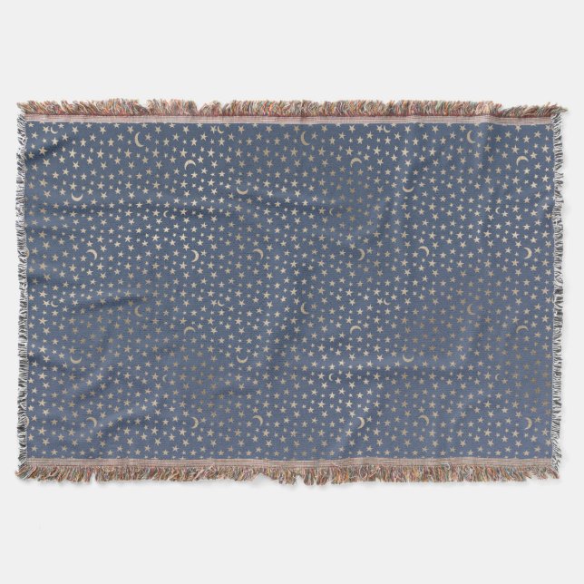 Gold Moon and Stars Night Sky Decke (Vorderseite)
