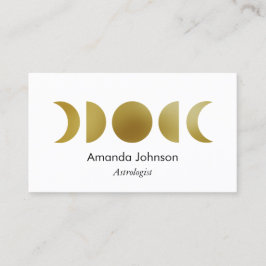 Gold Moon Phases Astrologie Yoga Holistic Healer Visitenkarte