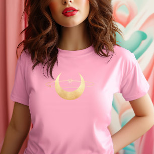 Gold Moon und Star Esoteric T-Shirt