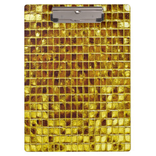 Gold Mosaic Tiles Elegant Moderner Luxus Klemmbrett