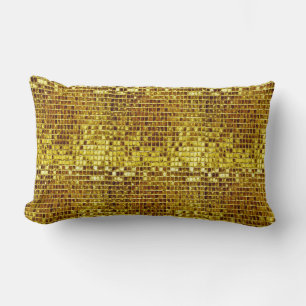 Gold Mosaik Elegant Glam Ästhetischer Luxus Modern Lendenkissen