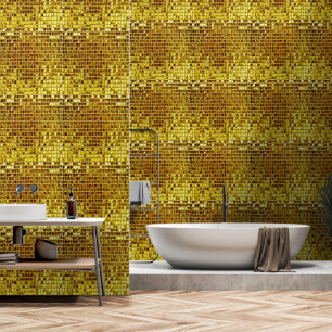Gold Mosaikfliesen Elegant Moderne Schale und Stoc Tapete