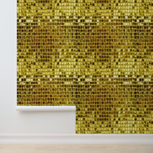 Gold Mosaikfliesen Elegant Moderne Schale und Stoc Tapete