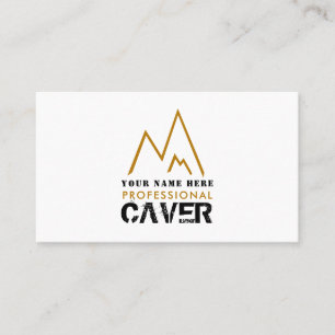 Gold Mountain Logo, Höhlenforscher, Sportler Visitenkarte