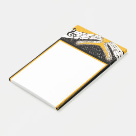 Gold-Musik Post-it Klebezettel
