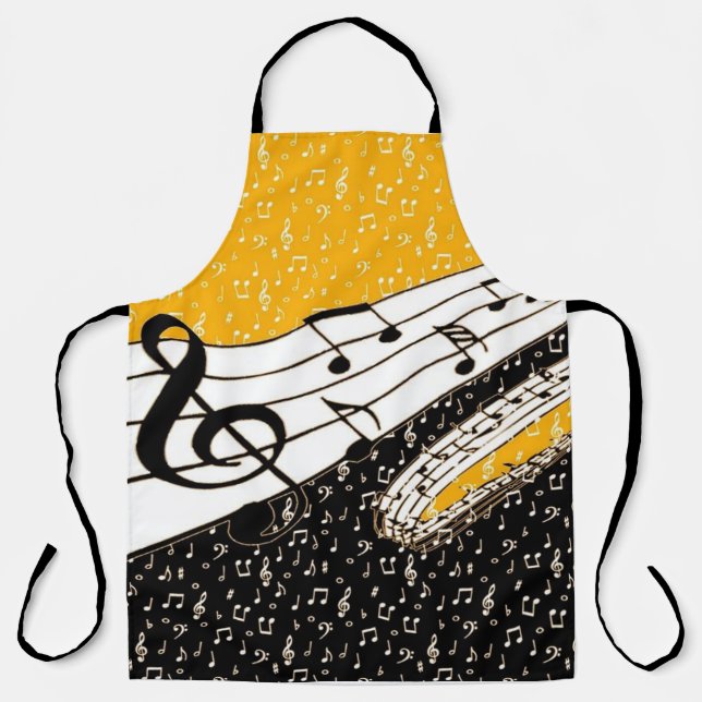 Gold-Musik Schürze (Vorderseite)