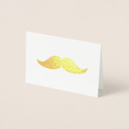 Gold Mustache Vielen Dank Folienkarte