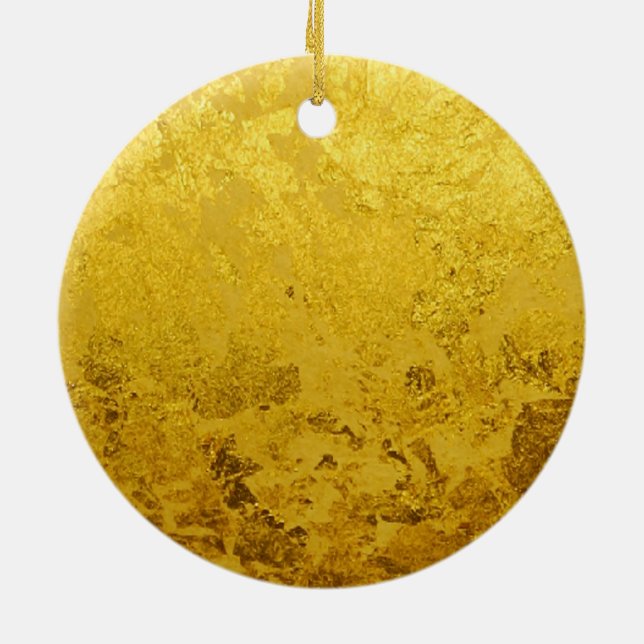 GOLD-Muster / Blattgold Keramikornament (Hinten)