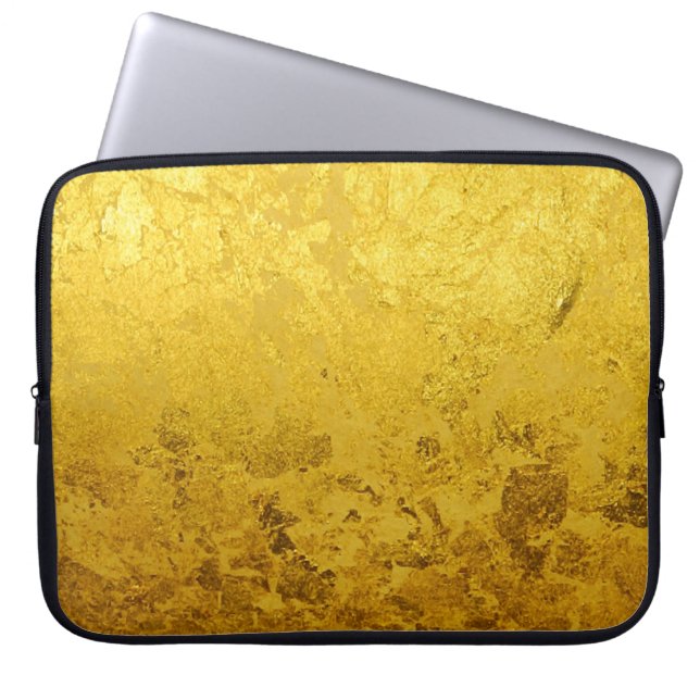 GOLD-Muster / Blattgold Laptopschutzhülle (Vorderseite)