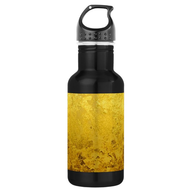 GOLD-Muster / Blattgold Trinkflasche (Vorderseite)