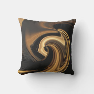 Gold N Braun Abstraktes Herz Outdoor Throw Kissen Für Draußen