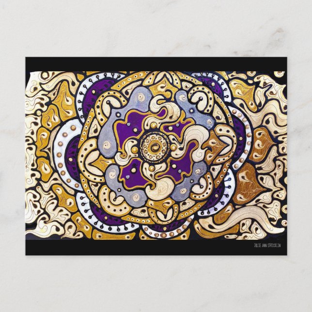 Gold N Lavendel Postcard Postkarte (Vorderseite)