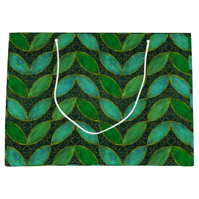 "Gold 'n Leaf" Geschenktasche Große Geschenktüte (Vorderseite)