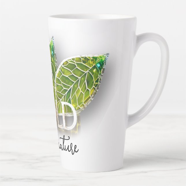Gold Nature : Emeraude - Latte Mug (Droite)
