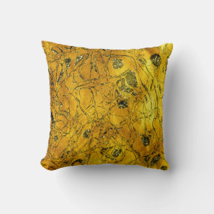 Gold Nature Glitzer Funkelnd Senf Gren Abstrakt Kissen