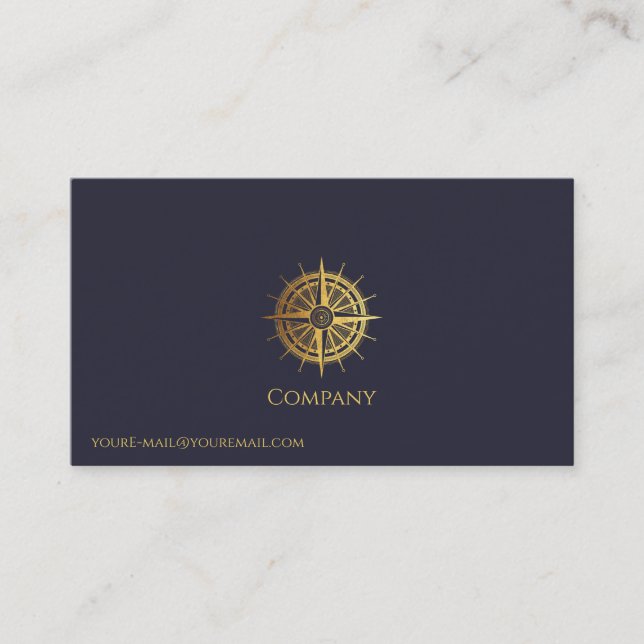 Gold Nautical Visitenkarte (Vorderseite)