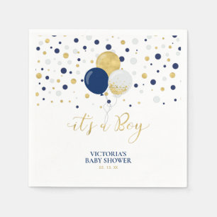 Gold & Navy Blau Es ist eine Baby-Dusche Napkins Serviette