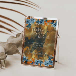 Gold Navy Dieses Kerzen Brennt In Liebevollem Gede Poster