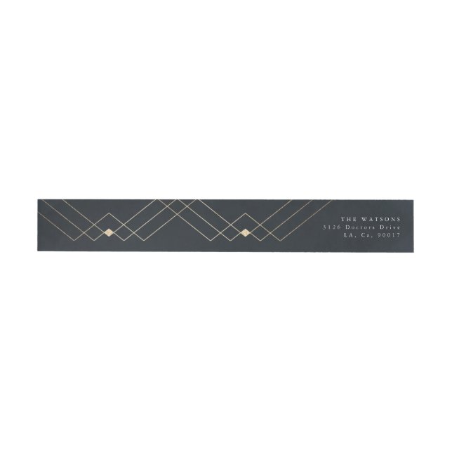 Gold Navy Elegance Diamond Geo Deko Wedding (Person)