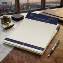 Gold Navy Executive Briefkopf | Luxusgeschäft