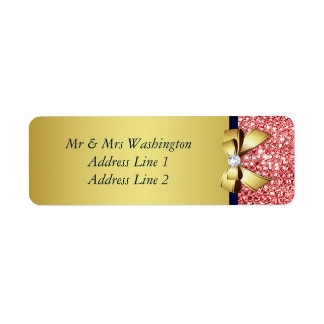 Gold Navy Korallensequenzen Diamonds Bow (Vorne)