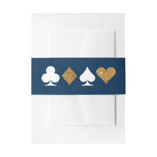 Gold Navy Las Vegas Wedding Einladung Bly Band