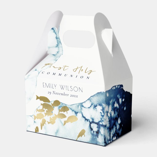 GOLD NAVY UNDERWASSERFISCHEREIGEMEINSCHAFT GESCHENKSCHACHTEL (Vorderseite)