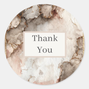 Gold & Neutral Agate Vielen Dank Stickers