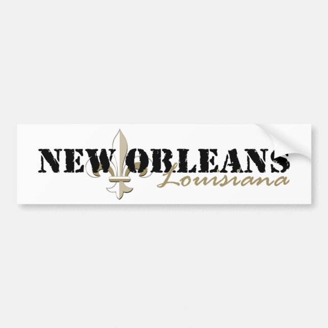 Gold New Orleans Louisiana Autoaufkleber (Vorne)