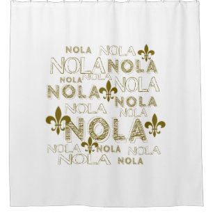 Gold NOLA NOLA NOLA Duschvorhang