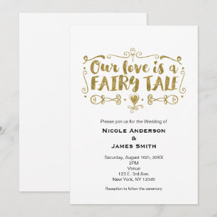 Gold NOTRE AMOUR EST UN Faire-part de mariage FAIR