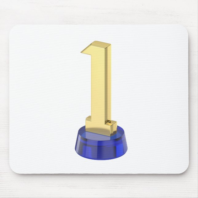 Gold Nummer eins Trophäe Mousepad (Vorne)