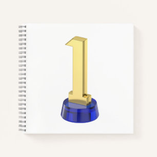 Gold Nummer eins Trophäe Notizbuch