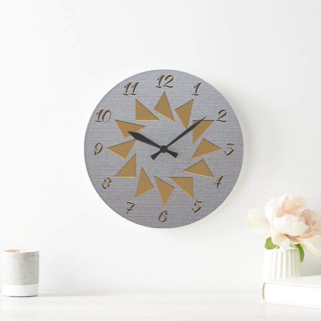 Gold-Nummer-Uhr Große Wanduhr (Zuhause)