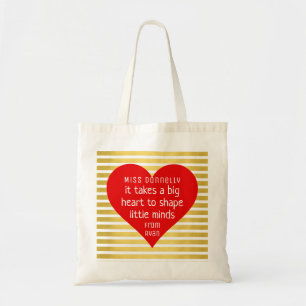 Gold Nursery Merci Enseignant Sac Rouge GRAND COEU